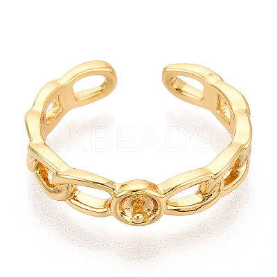Brass Cup Peg Ring Settings KK-N274-32G-1