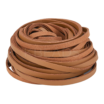 10Pcs Flat PU Leather Cord WL-DC0001-02D-1