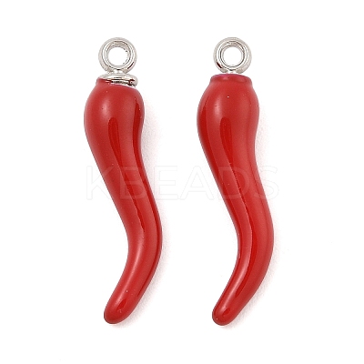 Rack Plating Alloy Enamel Pendants PALLOY-R451-07P-02-1