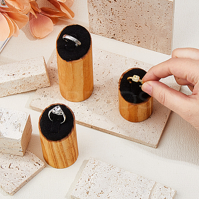3Pcs 3 Sizes Wood Jewelry Finger Ring Displays Stands RDIS-WH0011-36A-01-1