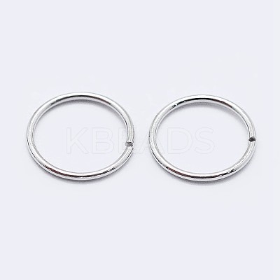 Rhodium Plated 925 Sterling Silver Saw Cut Open Jump Rings STER-F036-02P-0.5x3mm-1