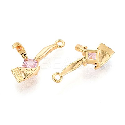 Brass Micro Pave Cubic Zirconia Pendants KK-N263-96B-G-1