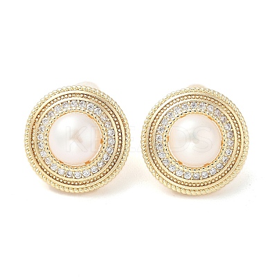 Natural Pearl Ear Studs EJEW-P285-04G-1