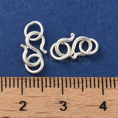 925 Sterling Silver S Shape Clasps STER-K177-05B-S-1
