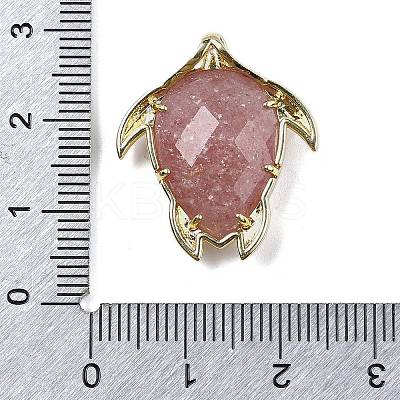 Natural Strawberry Quartz Pendants G-U019-02G-06-1
