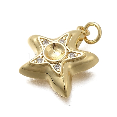 Brass Micro Pave Cubic Zirconia Pendants KK-D431-021B-01G-1