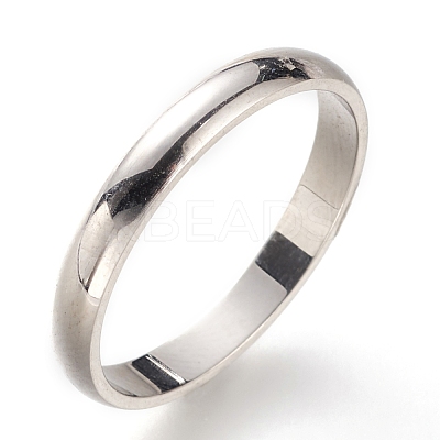 Non-Tarnish 304 Stainless Steel Plain Band Rings RJEW-B0006-7-03P-1