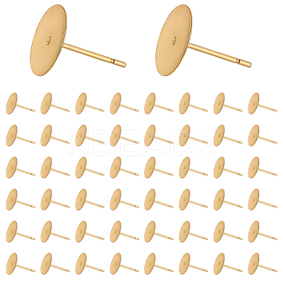 150Pcs 304 Stainless Steel Stud Earring Findings STAS-ME0001-46-1