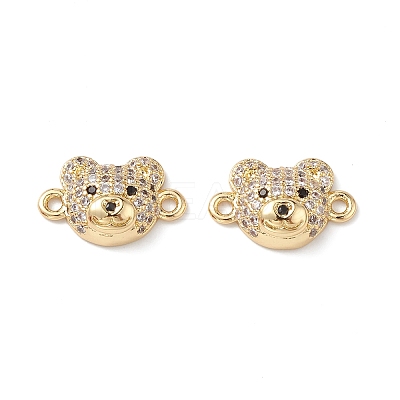 Brass Micro Pave Cubic Zirconia Connector Charms KK-m240-21F-1