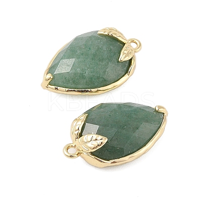 Natural Green Aventurine Faceted Pendants G-M431-06G-15-1