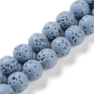 Synthetic Lava Rock Dyed Beads Strands G-H311-08B-06-1
