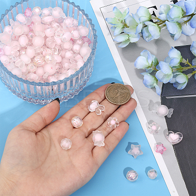 18 Style Transparent Acrylic Beads TACR-CA0001-20-1