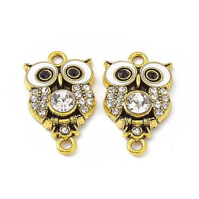 Alloy Rhinestone Connector Charms FIND-C019-10AG-01-1