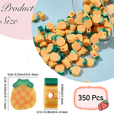 350Pcs Handmade Polymer Clay Bead CLAY-PA0001-03-1