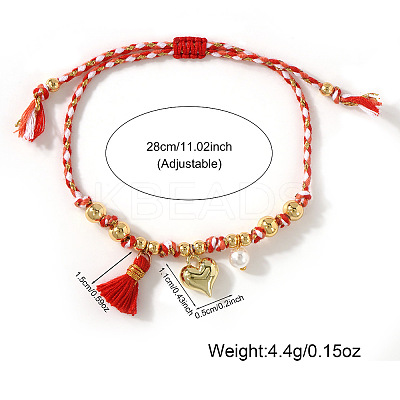 Pride Month Alloy Heart Charm Bracelets YY7958-1-1