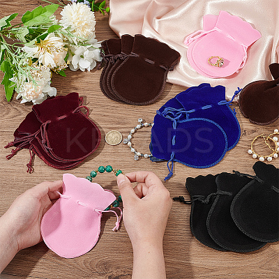 40pcs 4 colors Gourd Velvet Bags TP-NB0001-65-1