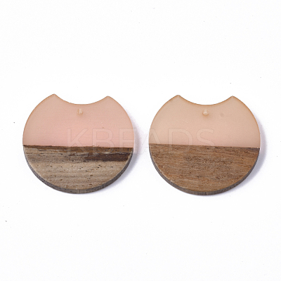 Resin & Walnut Wood Pendants RESI-T023-11E-1