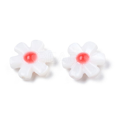 Natural Freshwater Shell Enamel Beads SHEL-N003-27C-1