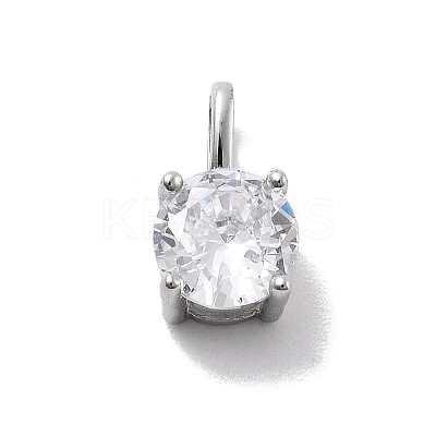 925 Sterling Silver with Cubic Zirconia Charms STER-Q004-04P-1