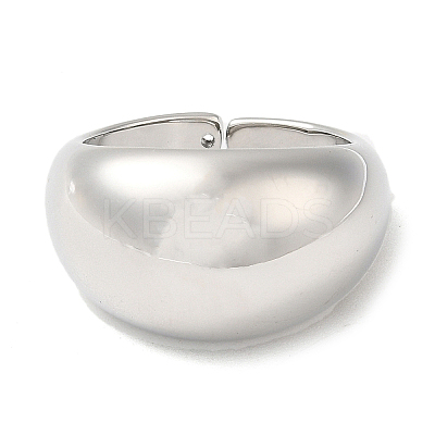 Rack Plating Brass Blank Dome Open Cuff Rings RJEW-E290-02P-1