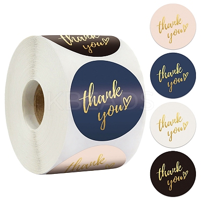 4 Colors Thank You Stickers Roll LS-STIC-PW0006-017-1