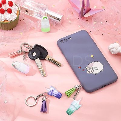 DIY Cute Tassel Keychain Making Kits DIY-OC0003-97-1