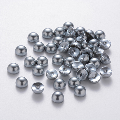 Half Round ABS Plastic Imitation Pearl Cabochons MRMJ-Q092-6mm-D01-1