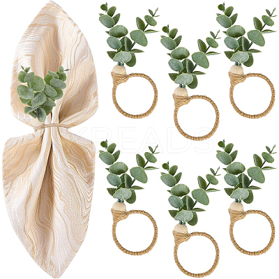 PVC Leaf Napkin Rings AJEW-CP0006-67B-1