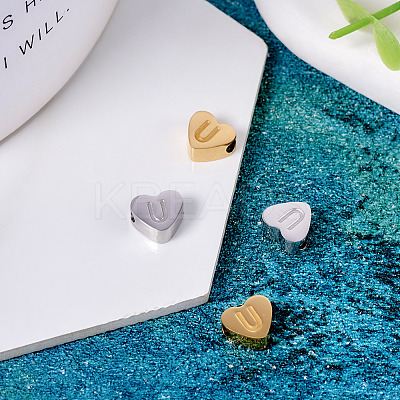 4Pcs 2 Colors Stainless Steel Beads STAS-TA0002-72C-1