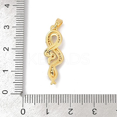 Brass Micro Pave Clear Cubic Zirconia Pendants KK-R221-01G-03-1