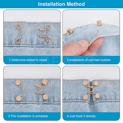 8 Sets 4 Style Alloy Button Pins for Jeans DIY-GF0005-94-1