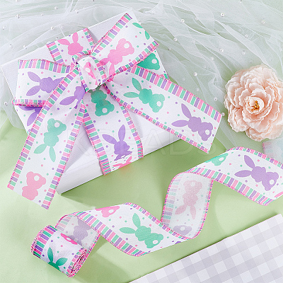 Easter Theme Polyester Printed Ribbon OCOR-WH20006-24B-1