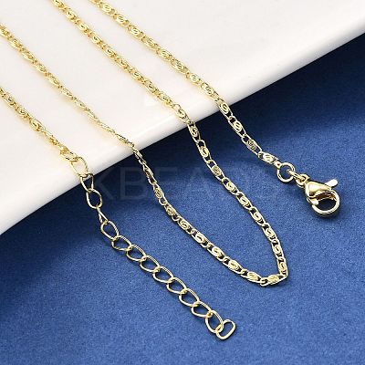 Brass Lumachina Chain Necklaces NJEW-M108-43G-1
