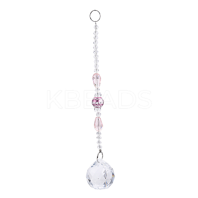 Faceted Crystal Glass Ball Chandelier Suncatchers Prisms AJEW-G025-A01-1