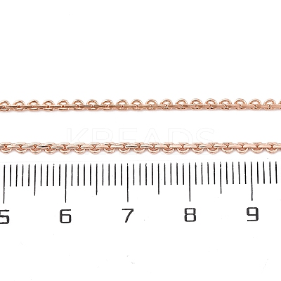 Brass Link Chain Necklaces for Women NJEW-D302-13RG-1