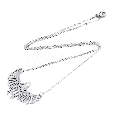 Non-Tarnish 201 Stainless Steel Pendant Necklaces LS-NJEW-T009-JN055-1-40-1