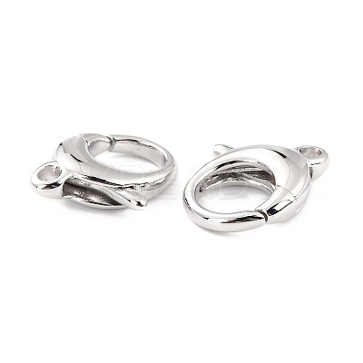 Brass Lobster Claw Clasps X-KK-D065-02P-1