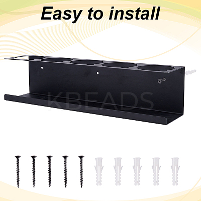 Zinc Alloy Wall Mounted Cylinder Tube Display Rack AJEW-WH0542-049-1