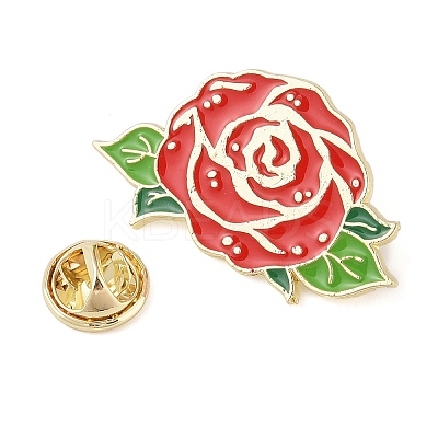 Flower Golden Enamel Pins LS-JEWB-K012-07A-G-1