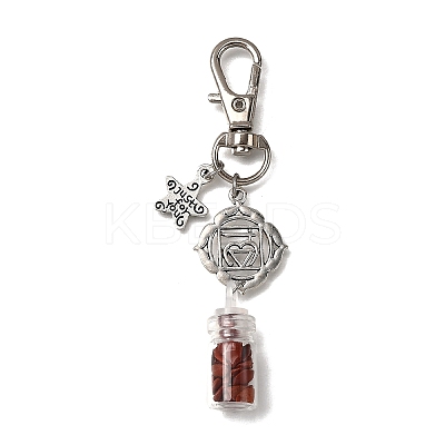 7Pcs Tibetan Style Alloy Pendant Decorations HJEW-JM04102-1