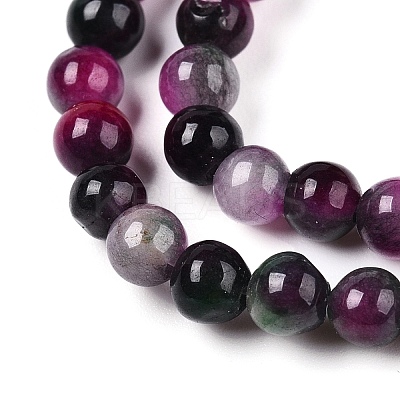 Dyed Natural White Jade Beads Strands G-T140-4mm-A01-1