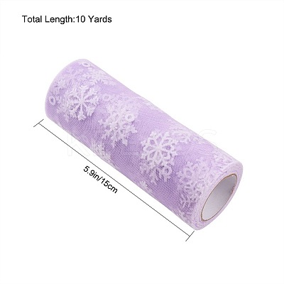 Snowflake Deco Mesh Ribbons OCOR-P010-G09-1