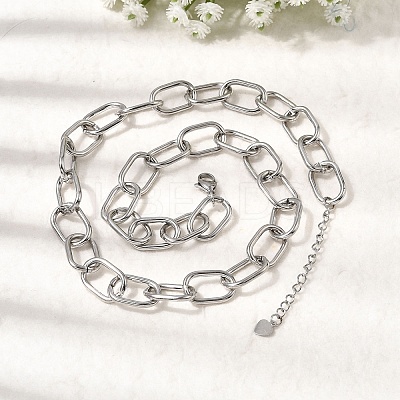 Brass Cable Chain Necklaces for Women NJEW-B157-09P-1