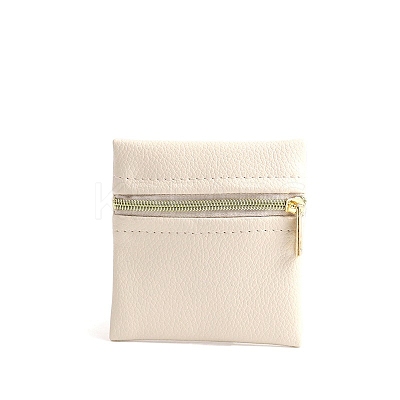 Square PU Leather Jewelry Gift Zipper Bags PW-WGB98FA-05-1