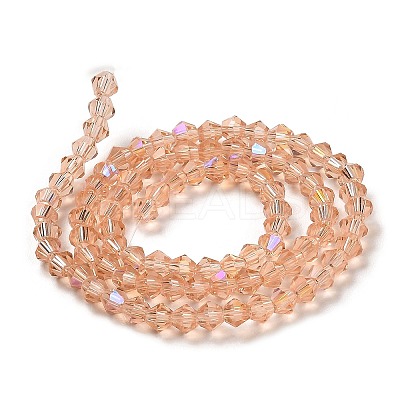 Transparent Electroplate Glass Beads Strands LS-GLAA-F029-2mm-D15-1
