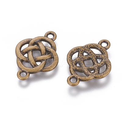 Flower Knot Tibetan Style Alloy Links connectors TIBEP-R338-33AB-NR-1