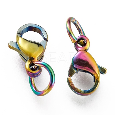 Ion Plating(IP) 304 Stainless Steel Lobster Claw Clasps LS-STAS-G240-01A-C-1