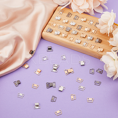 30Pcs 3 Colors Zinc Alloy Snap Lock Clasps FIND-FH0009-93-1