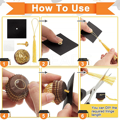 DIY Paper Doctoral Hat Kits DIY-WH0591-243-1