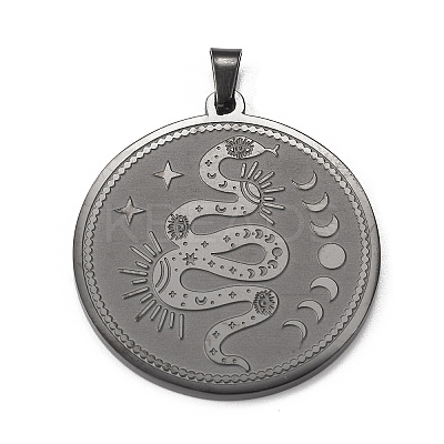 304 Stainless Steel Pendants X-STAS-P321-01EB-1